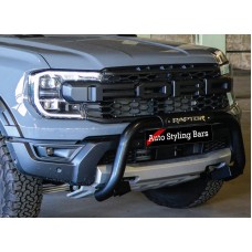 Ford Ranger Raptor 2019-2022 Nudge Bar 409 Stainless Steel PC Black