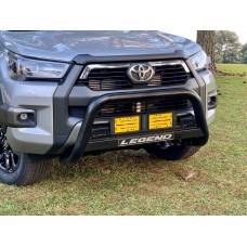 Toyota Hilux Legend 50 2016 - 2023+ Nudge Bar Honeycomb 409 Stainless Steel Powder Coated Black