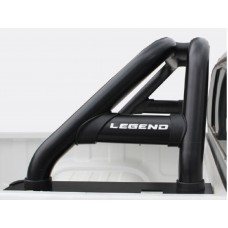 Toyota Hilux LEGEND 2020 - 2023+ Rollbar Double & Extended Cab (Sports Bar) with Oval Cross Members 409 SS PC Black