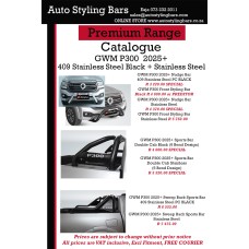 GWM P300 2025+ Front Styling Bar Stainless Steel