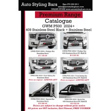 GWM P500 2024+ Sports Bar 409 Stainless Steel Powder Coated Black 