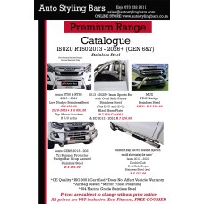 Isuzu  2013 - 2021 GEN6 Single Cab Sports Bar (Rollbar) Stainless Steel