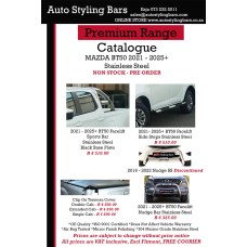Mazda BT50 2021+ Double Cab Side Steps Stainless Steel