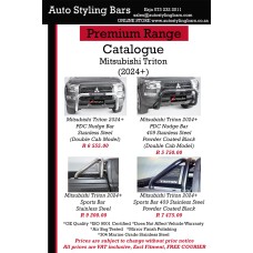 Mitsubishi Triton Facelift 2024+ Low Nudge Bar Stainless Steel Mitsubishi Triton Facelift 2024+ Low Nudge Bar Stainless Steel
