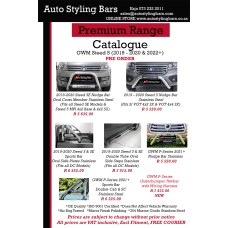 GWM P-Series 2021+ Sports Bar Single Cab Stainless Steel