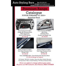 Foton Tunland G7 2024+ Side Steps Double Cab Stainless Steel
