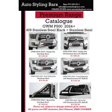 GWM P500 2024+ Sports Bar 409 Stainless Steel Powder Coated Black 