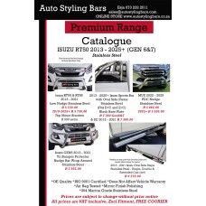 Isuzu  2013 - 2021 GEN6 Single Cab Sports Bar (Rollbar) Stainless Steel