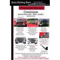 Isuzu  2013 - 2025+  (Fits Gen 6 & Gen 7)  Double and Extended Cab Sports Bar (Rollbar) Stainless Steel