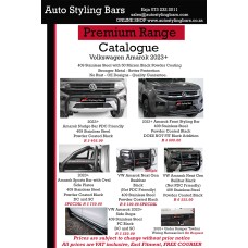 VW Amarok 2023+ Single Cab Rollbar (Sports Bar) with Oval Cross Members 409 SS PC Black