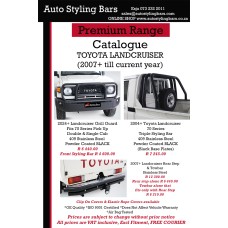 Toyota Landcruiser 70 & 79 Series 2007 - 2025+ Rear Step 409 Stainless Steel Powder Coated Black & Towbar