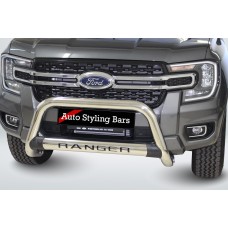 Ford Ranger NEW GEN 2023+ Nudge Bars Oval Cross Member Stainless Steel
