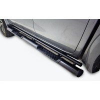 Ford Ranger 2012 - 2023+ Double Cab Side Steps 409 Stainless Steel PC Black