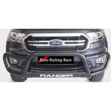 Ford Ranger 2016 - 2021+ Tri Bumper 409 Stainless Steel PC Black
