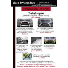 GWM P-Series 2021+ Sports Bar Double Cab Stainless Steel