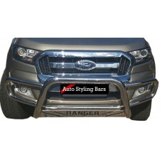 Ford Ranger 2016+ Nudge Bar - Wrap Around Stainless Steel