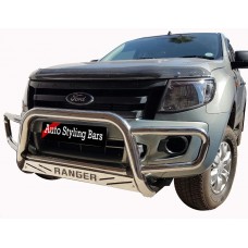 Ford Ranger 2012 - 2015 Nudge Bar - Wrap Around Stainless Steel