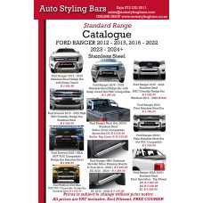 Ford Ranger 2024+ Nudge Bar Stainless Steel (PLAIN) Ford Ranger 2024+ Nudge Bar Stainless Steel (PLAIN)