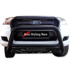 Ford Ranger 2016 - 2022 Nudge Bars Black Coated Ford Ranger 2016 - 2022 Nudge Bars Black Coated